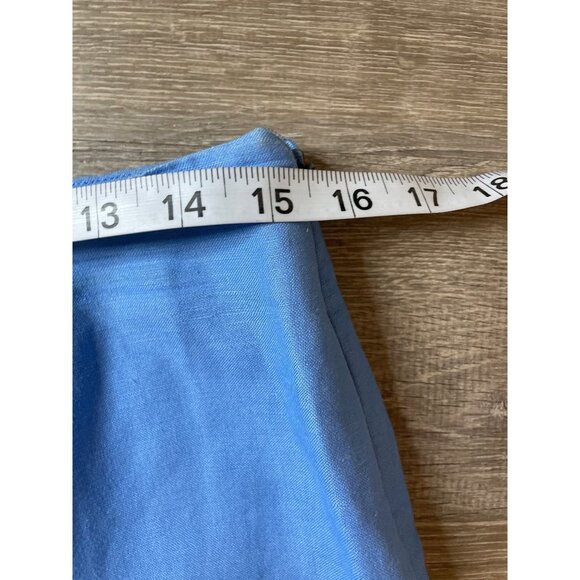 David N Blue Side Zip Ankle Linen Pants Sz 8 - Picture 9 of 12